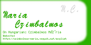 maria czimbalmos business card